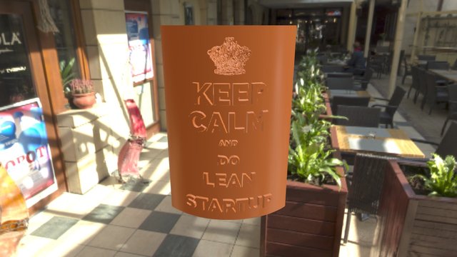 Keep-calm-and-do-lean-startup 3D Model