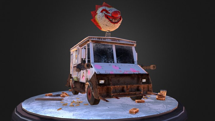 OBJ file Sweet Tooth fan art Twisted Metal 🦷・Design to download