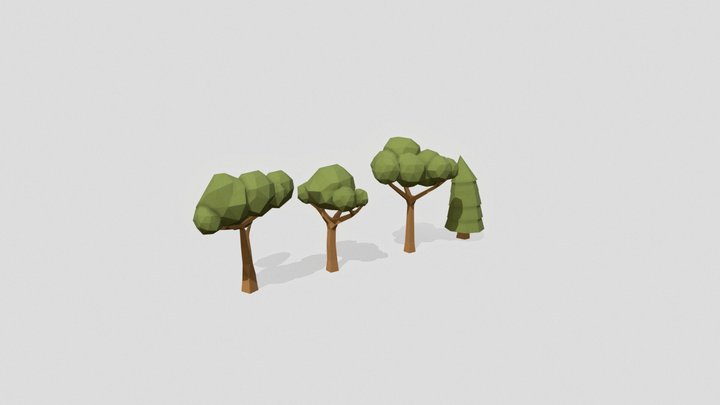 Trees - lowpoly - assets 3D Model