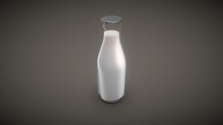 A soviet milk bottle. 3D Model