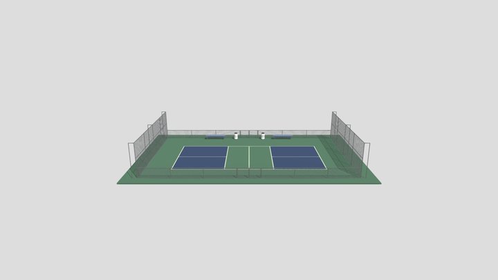 Pickleball court 3D Model