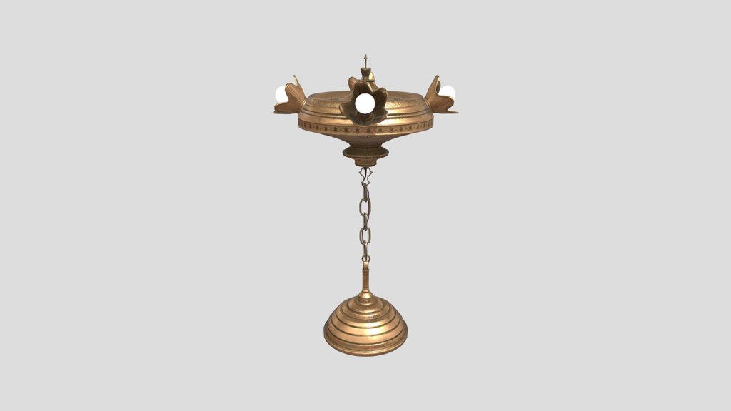 Petal Shade Pan Chandelier Ornate