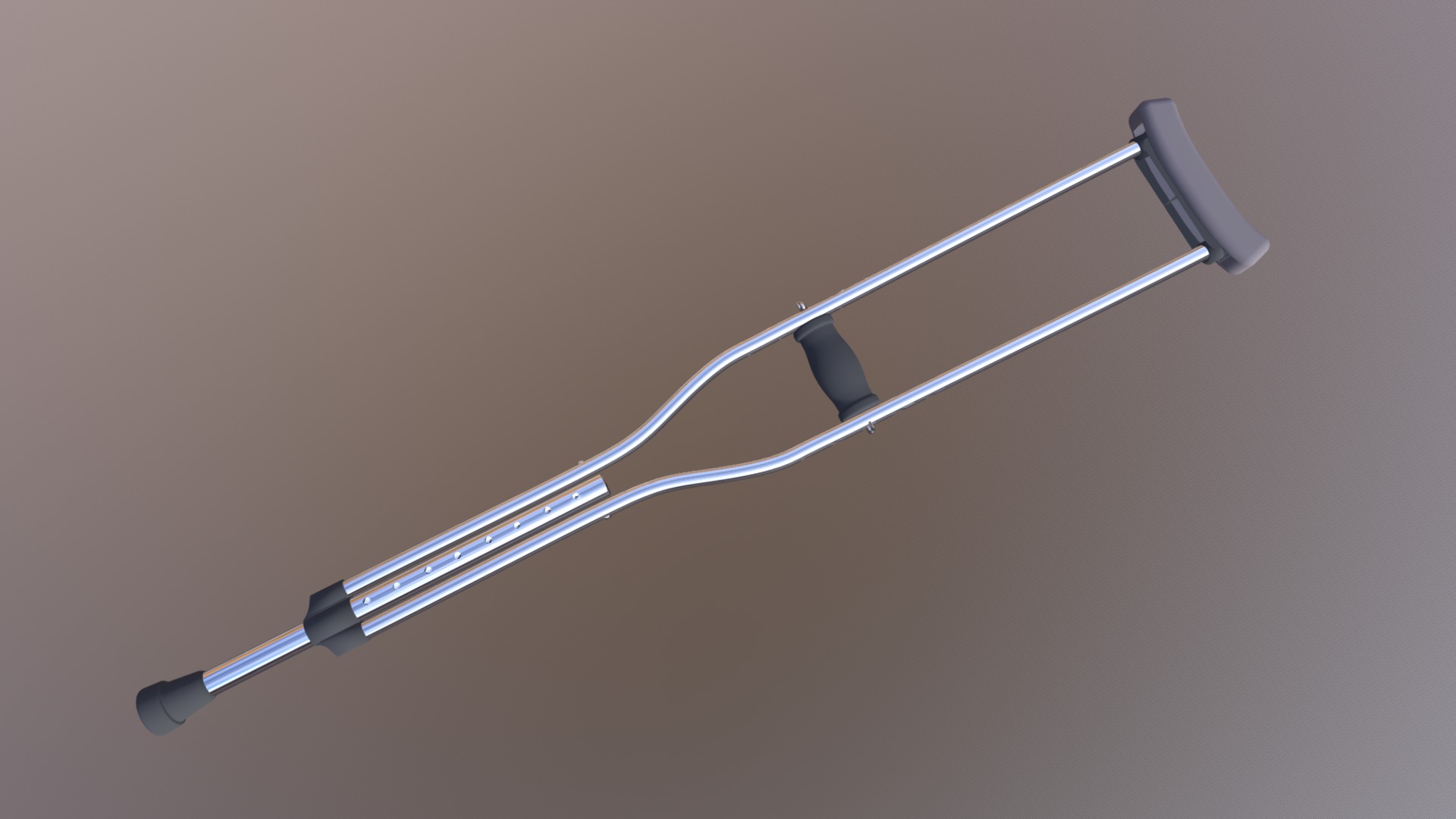 3D model Crutch - This is a 3D model of the Crutch. The 3D model is about a close-up of a sword.