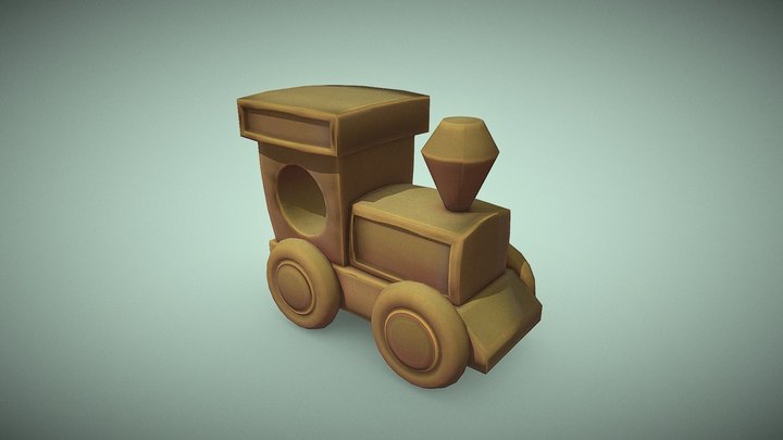 Train Toy Cartoon 3D Model
