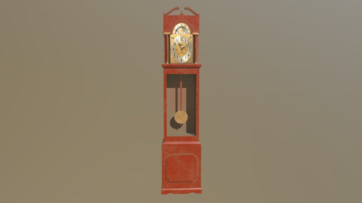 Grandfather Clock 3D Model