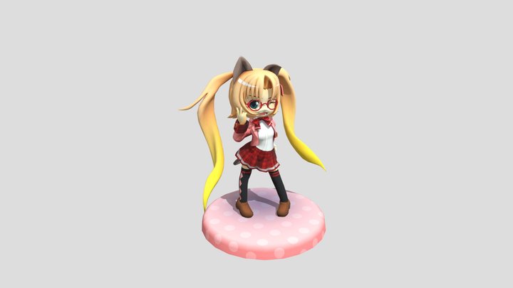 Anime Girl 3D Model