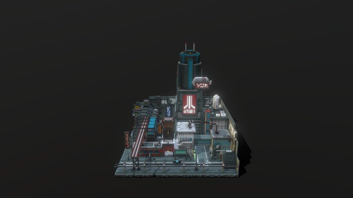 Cyberpunk_Voxel_Art 3D Model
