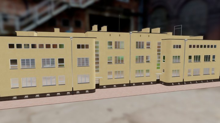 1930's block of flats 3D Model