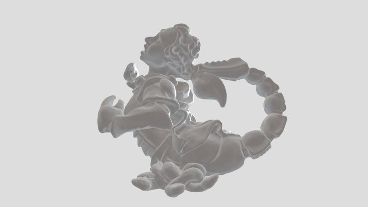 Scorpio Statue 3D Model
