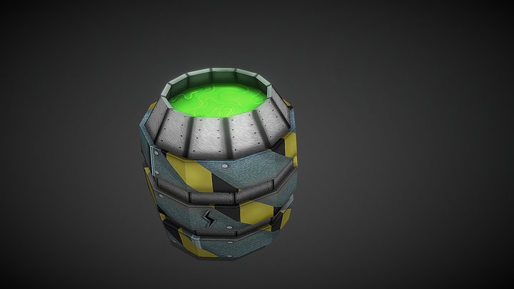 Metal Barrel - Revisited (textured) 3D Model