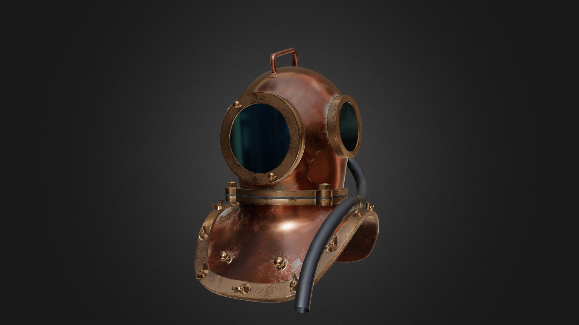 Underwater diving scuba helmet 3D model by Vitamin (btrseller