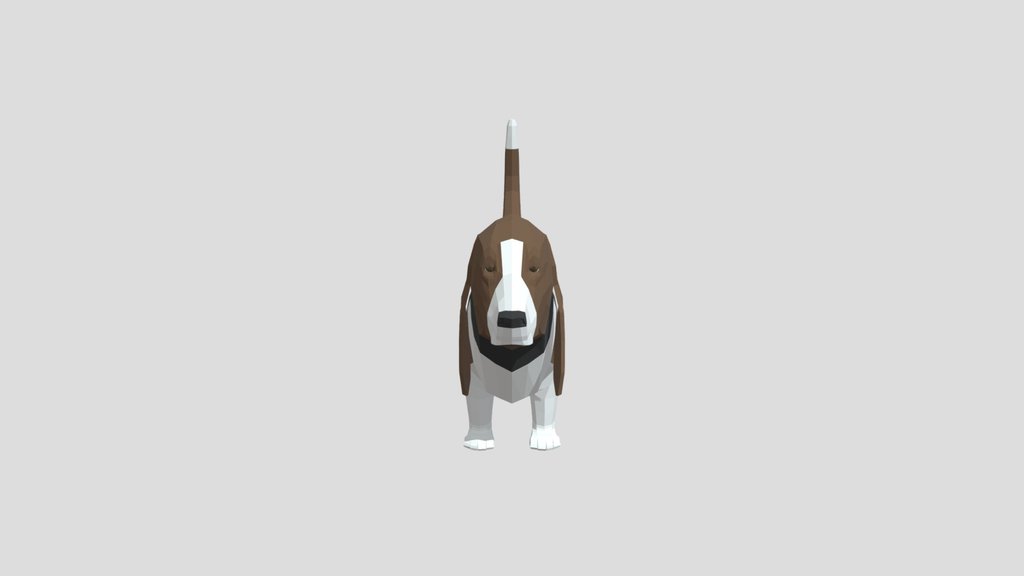 Low Poly Basset Hound