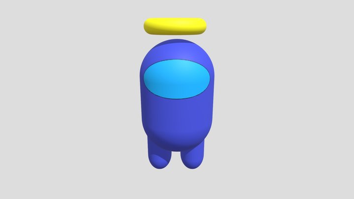 Among Us character (blue) 3D Model