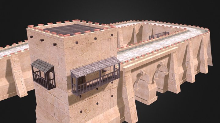 Modular Castle Wall Kit - Free Game Asset 3D Model
