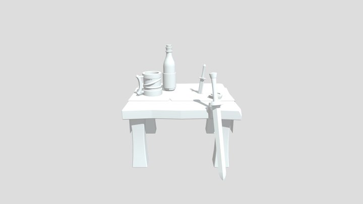 Low-Poly Small Diorama 3D Model