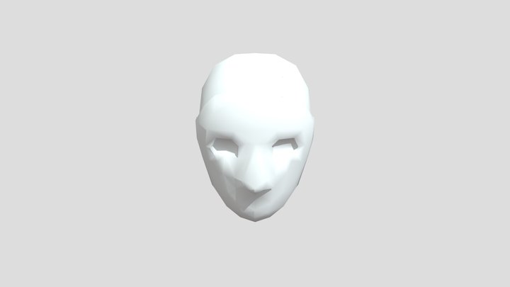 Head Mask Low Poly | Carnival Party 3D Model