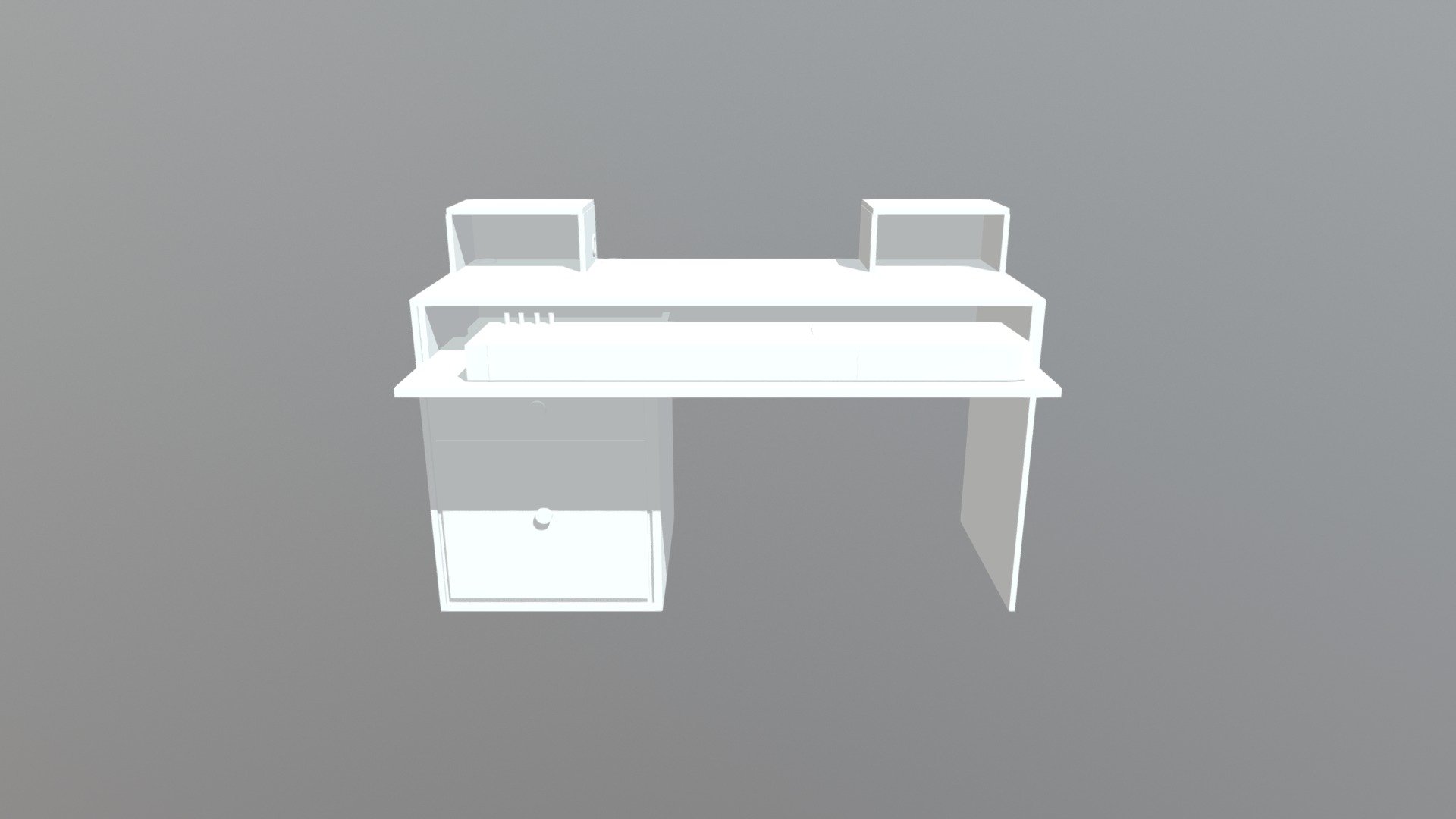 3d Model Mini Recording Desk