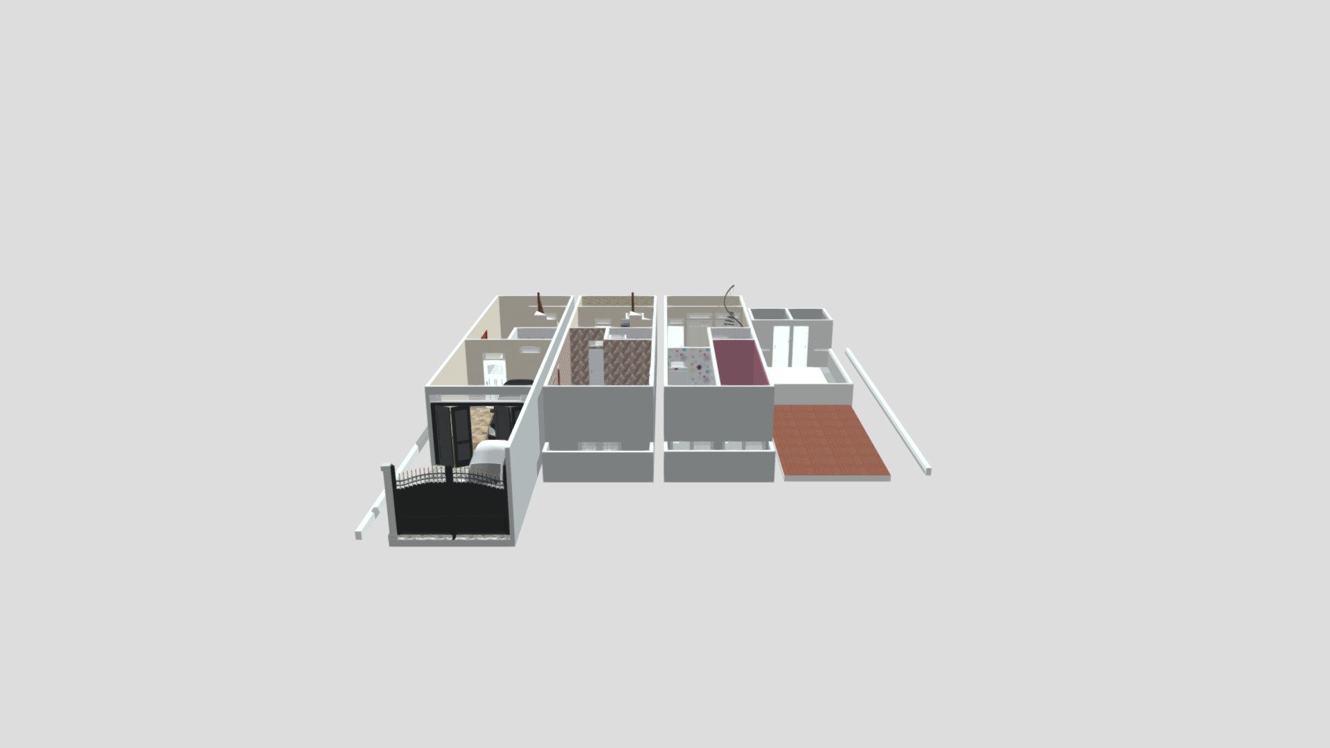 House 4x21m2 3.5f v1 scheme