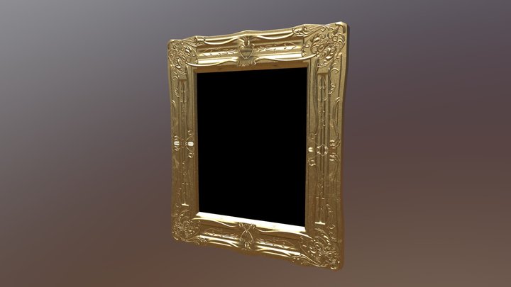 Fancy Gold Picture Frame 3D Model