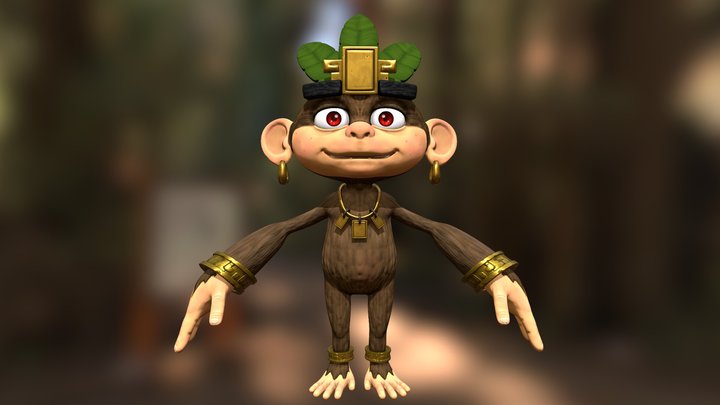 HUNBATZ The Howler Monkey God 3D Model