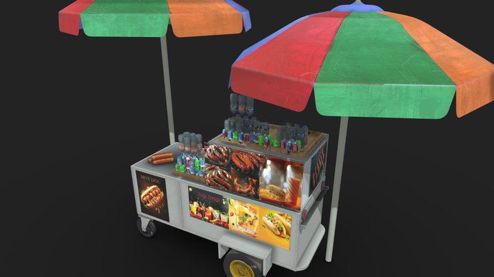 Hotdog Cart – Free 3D Model STL