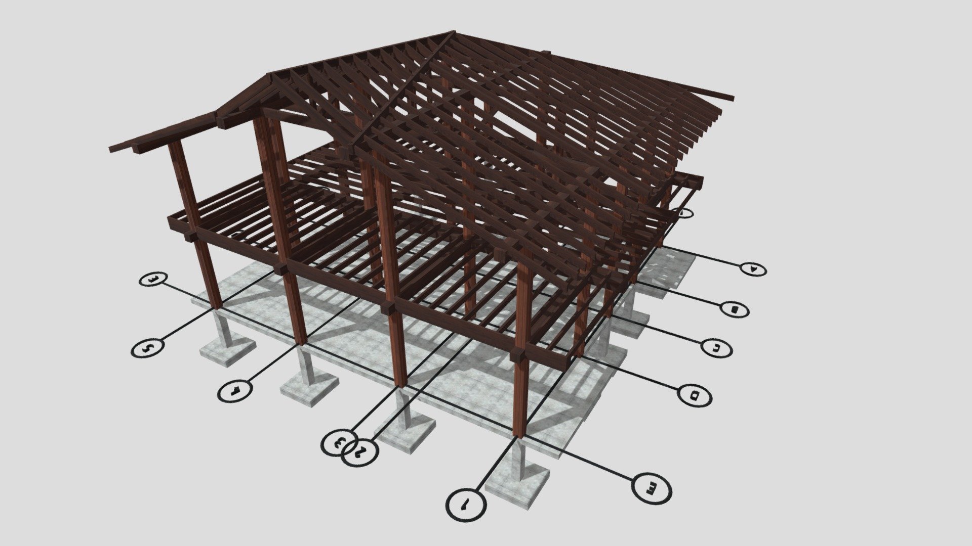 Каркас Вилла в Лесперанс - Download Free 3D model by Kestrel_Investment ...