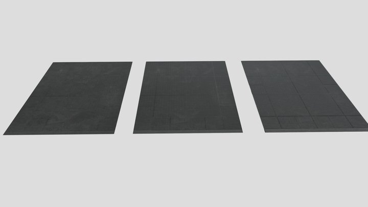 Floor lowpoly preview. 4k. 2k. 1k. 3D Model