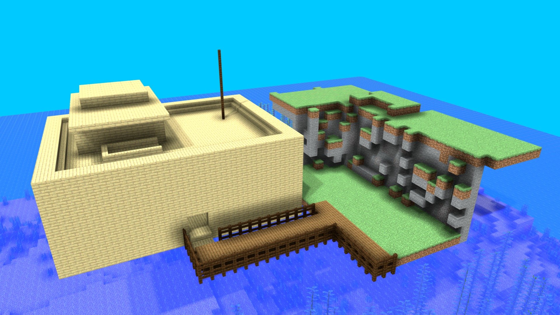 Falaise et bateau simple