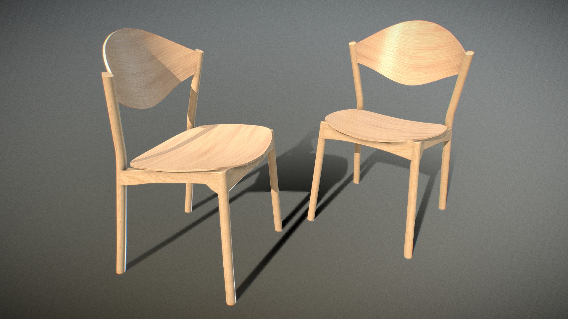 3D model Chairs HQ - This is a 3D model of the Chairs HQ. The 3D model is about two chairs on a table.