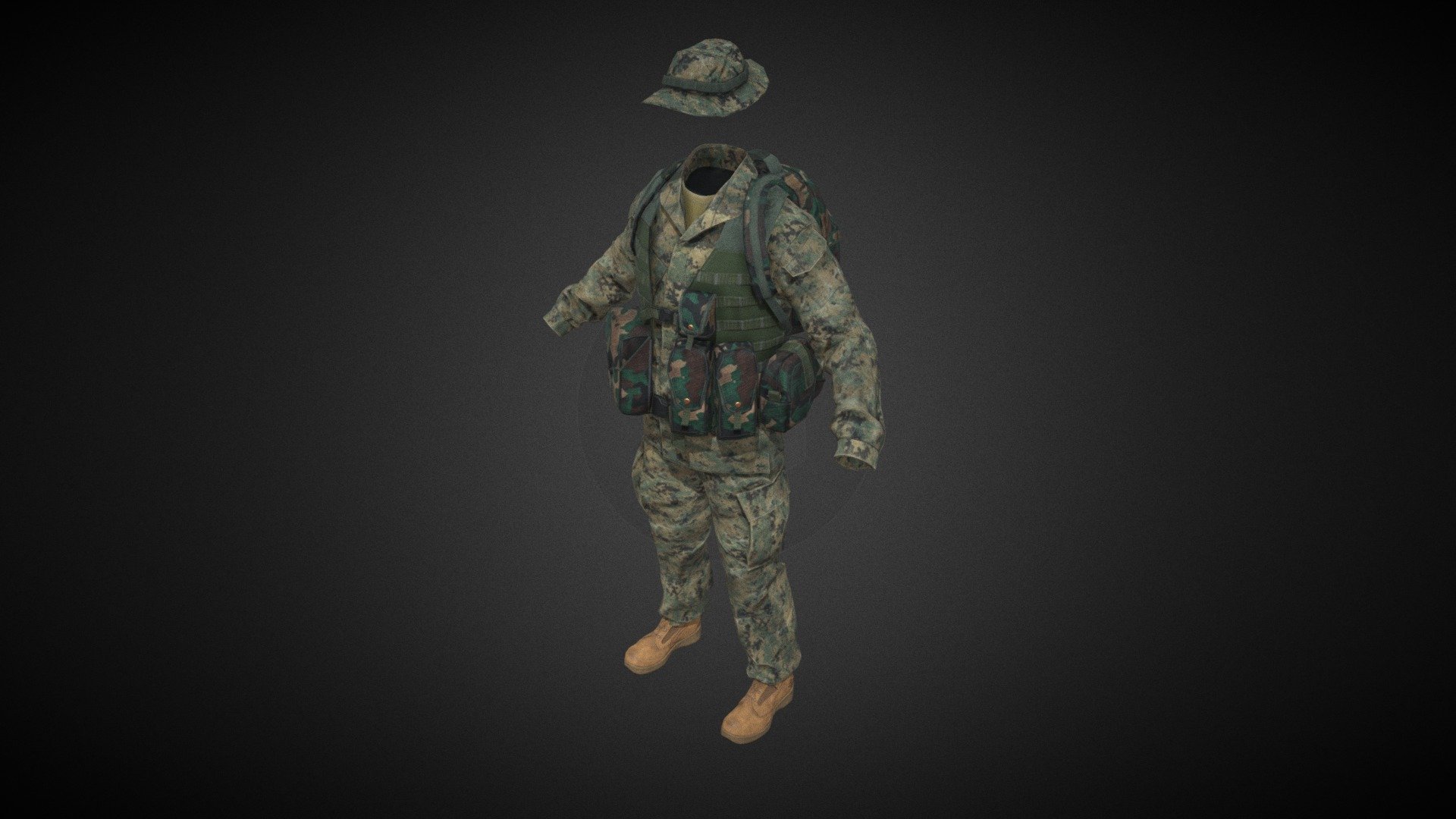 MOS 0311 USMC Rifleman - Buy Royalty Free 3D model by Pnuky [5d47785 ...