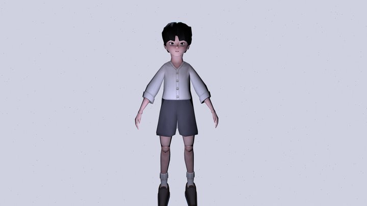Low-Poly Loda Character Model 3D Model