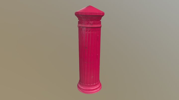 Red Pillar Post Box Pt Adelaide 3D Model