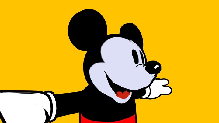 Mickey Mouse Retro 3D Model