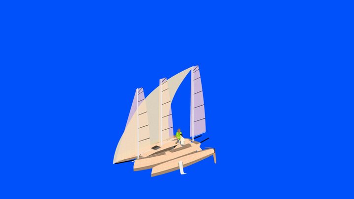 Downloable trimaran Qarib 6 – Free 3D Model STL
