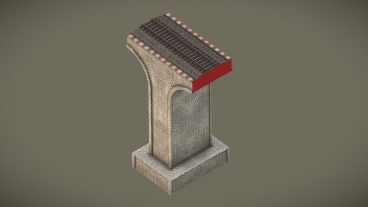 A stone bridge 3D Model