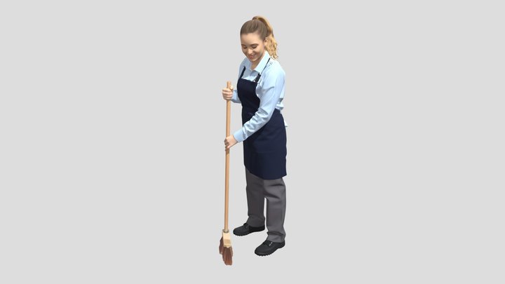 Market Employee Sweeping – Kostenloses 3D-Modell STL