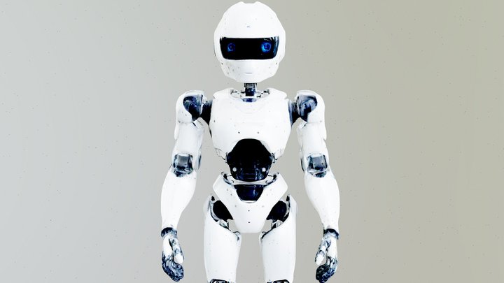 Humanoid robot AI realistic – Kostenloses 3D-Modell STL