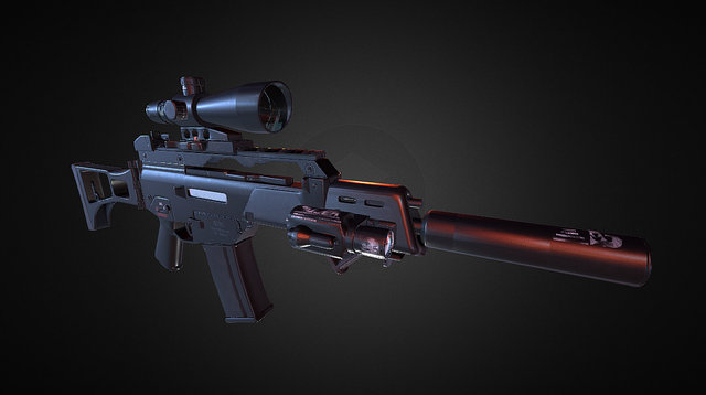 G36C Carbine Rifle 3D Model