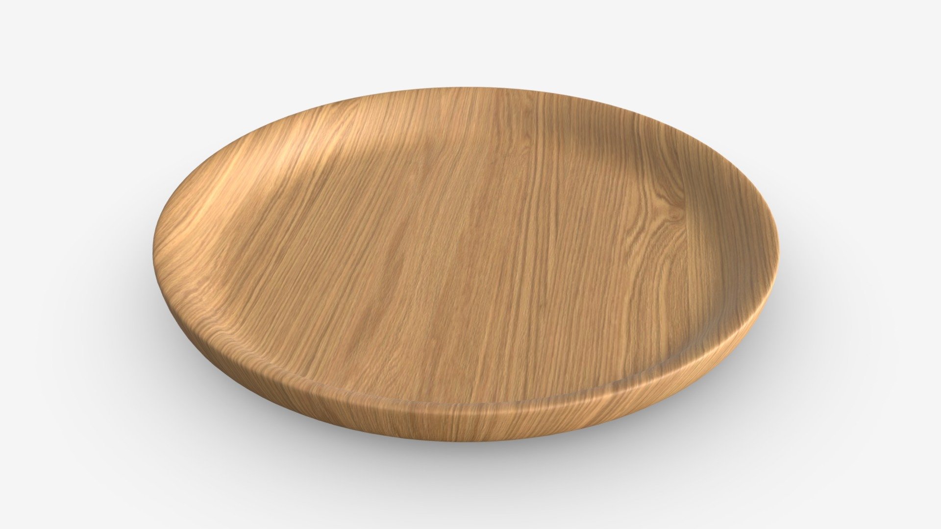 Wooden tray round Buy Royalty Free 3D model by HQ3DMOD (AivisAstics