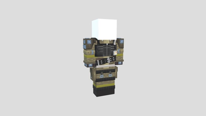 Fire jacket armor | BlockBench 3D Model