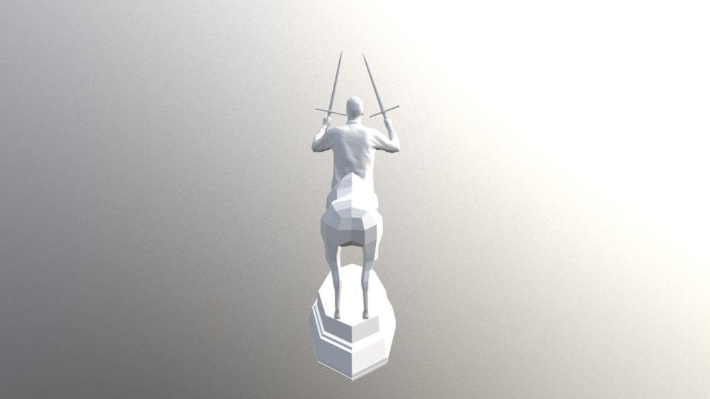 Black Knight Chess Piece