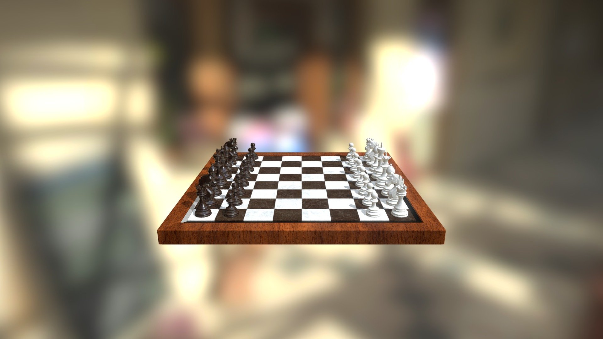 Chessboard - 3D model by Angus Chow (@AngusChow) [5d53a45] - Sketchfab