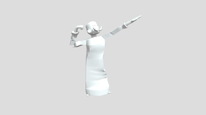 Character Archer Pose Alembic 3D Model