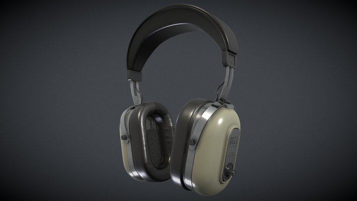 Headphone Retro 3D Model