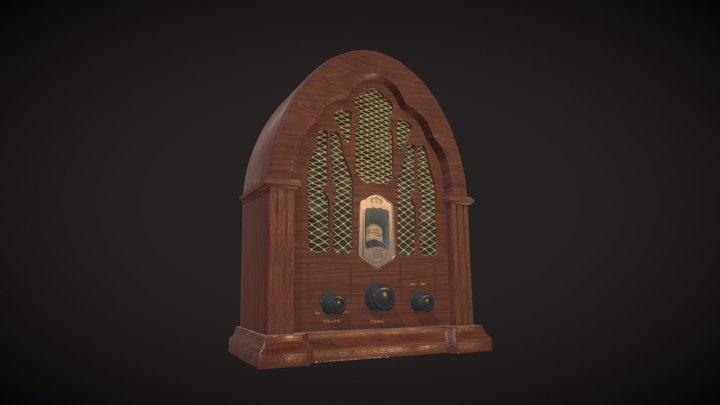 Arched Radio 3D Model