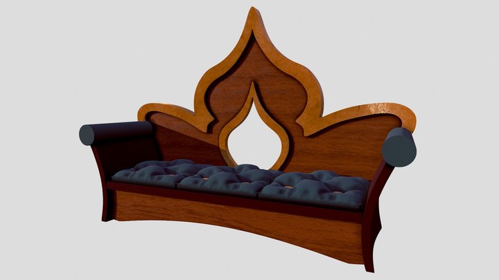 Indian / Arabic Bench 3D Model