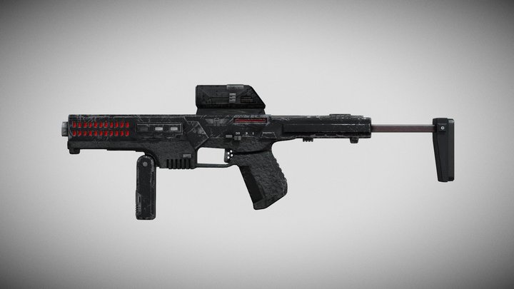 Sci-Fi Concept Gun 3D Model