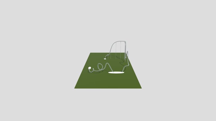 roller coaster yellow 3D Model