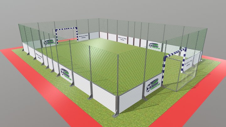 wizualizacja 3D boiska o wymiarze 15x10 m 3D Model