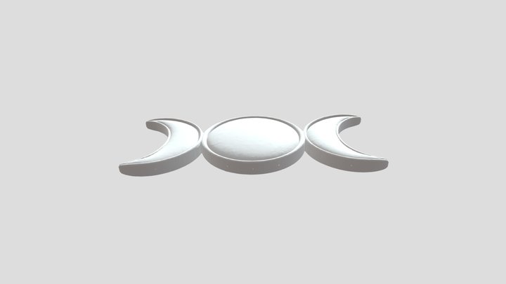 Triple Moon Emblem 3D Model